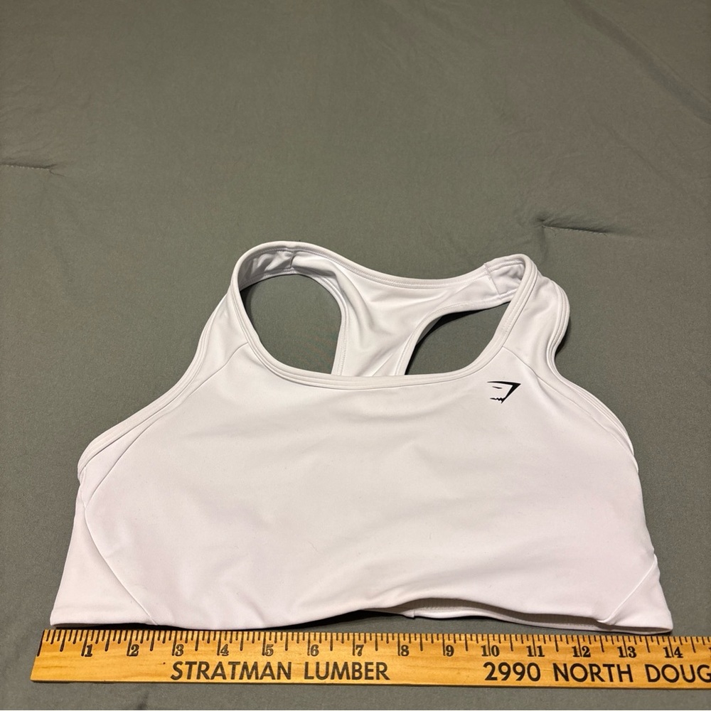 Gymshark Essentials White Performance Sports Bra … - image 5